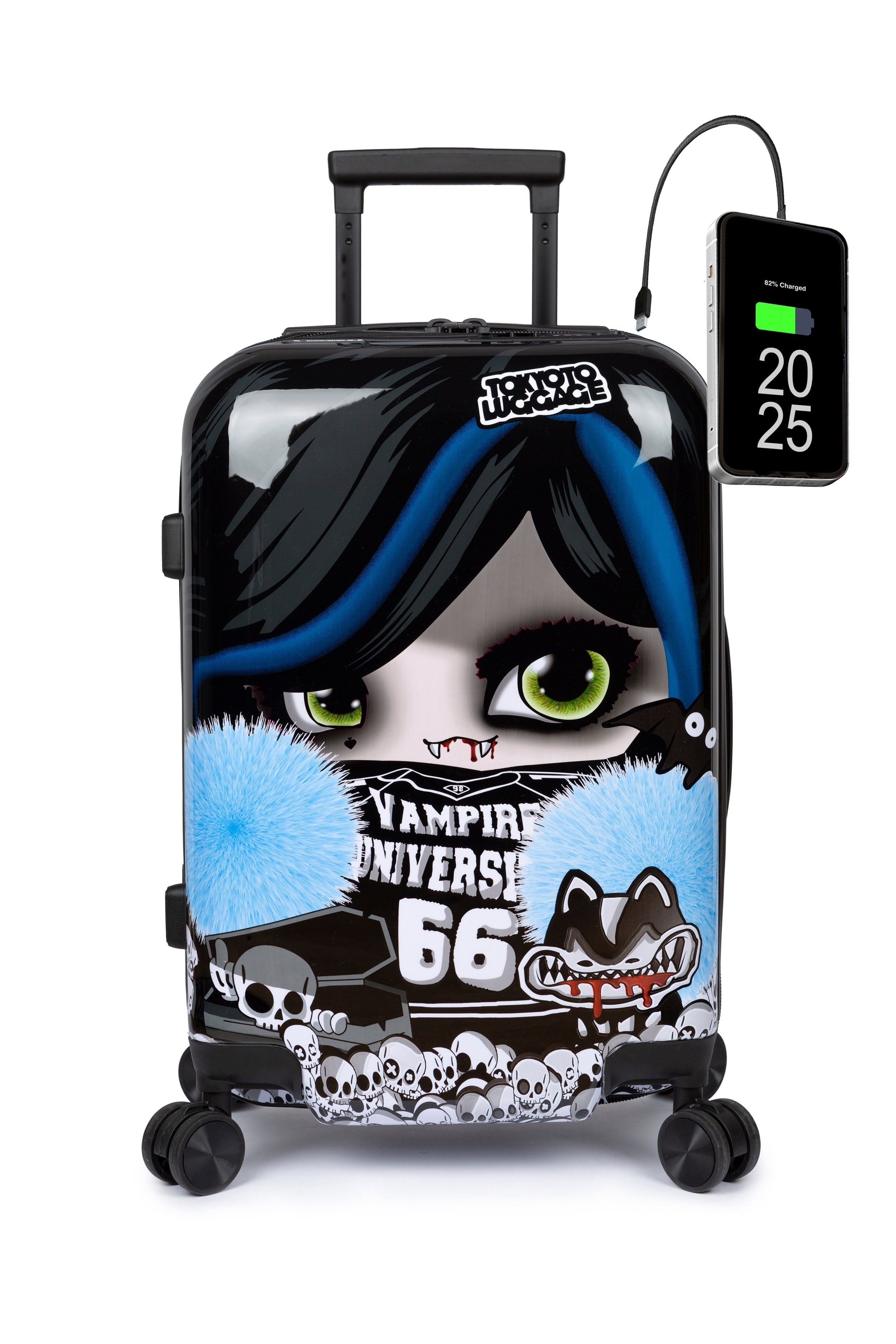 Suitcase Young Kids Girl Cabin Wednesday Manga Front VAMPIRE GHEERLEADER