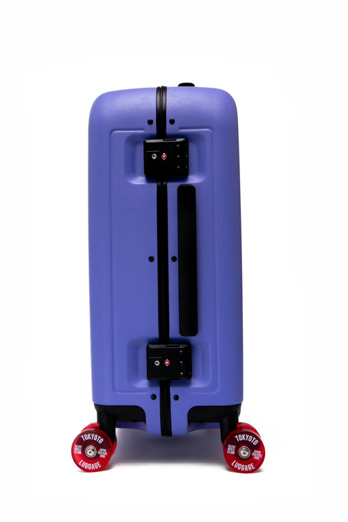 Cabin Suitcase with Skate Wheels Hand Luggage BLUE NARA Side