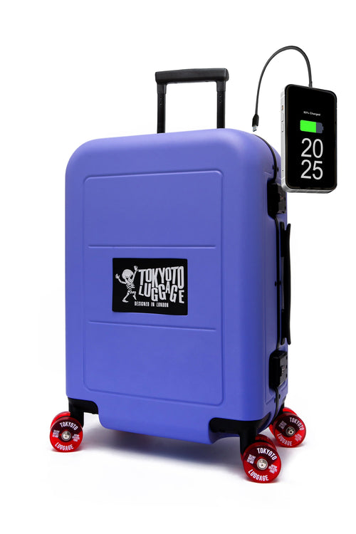 Cabin Suitcase with Skate Wheels Hand Luggage BLUE NARA