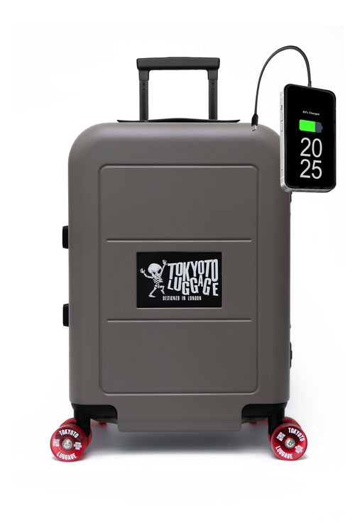 Cabin Suitcase with Skate Wheels Hand Luggage Front GREEN NAGOYA