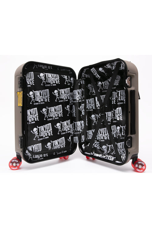 Cabin Suitcase with Skate Wheels Hand Luggage GREEN NAGOYA Interior