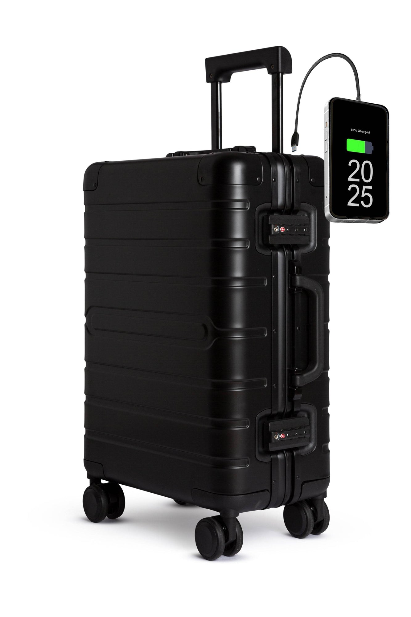 Bagaglio in alluminio Hand Cabin NERO KYOTO Frontale