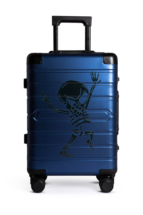 Hand Cabin Aluminum Luggage Front LEFTOVERS SKULL