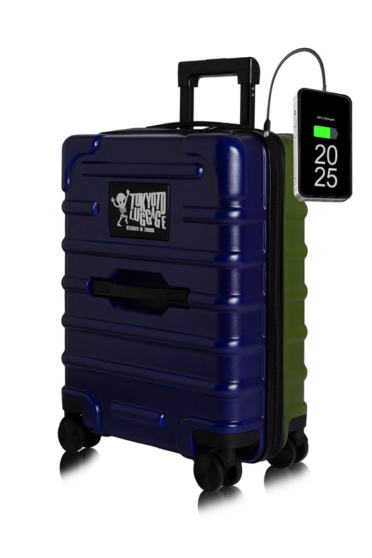 Hand Cabin Luggage Suitcase Antiscratch BLUE GRREN