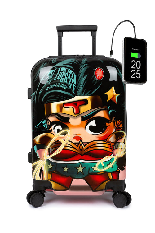 Suitcase Cabin Girls Kids Luggage Avengers Superheroes Front WONDER GIRL