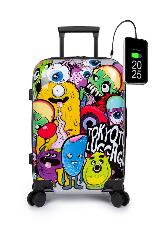 Equipaje para niños Monsters Zombies Kids Cabin – USB, equipaje