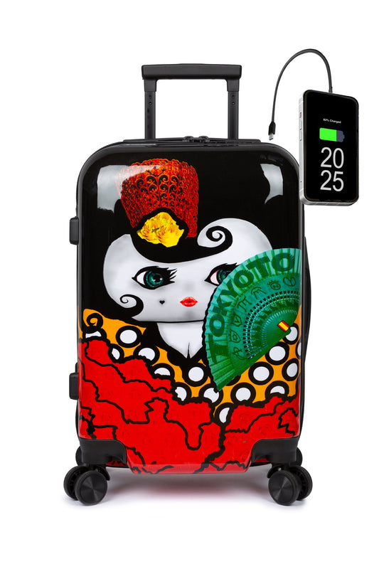 Suitcase Young Kids Girl Cabin Flamenco Spain Dancer Manga Front FLAMENCA